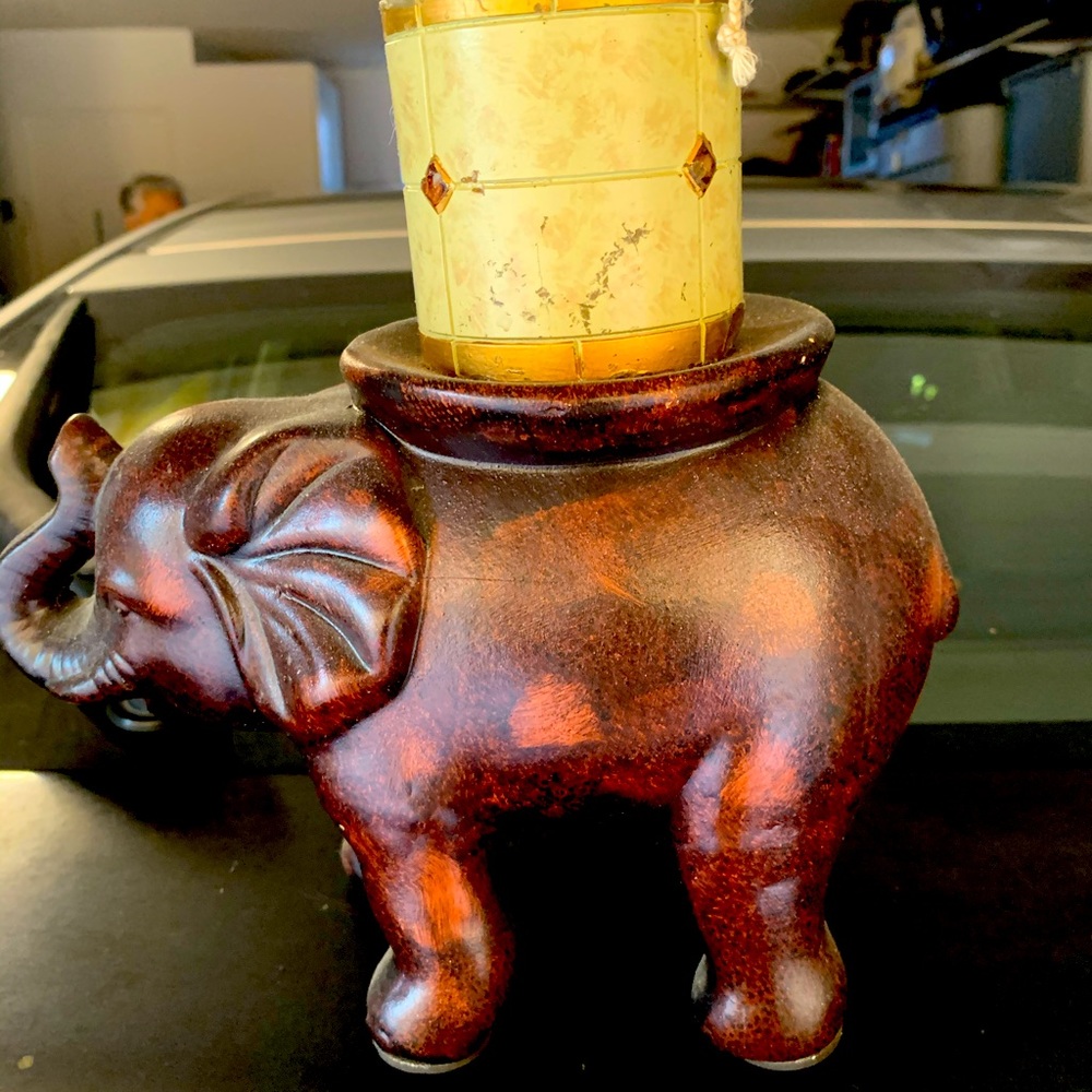 Decorative elephant candle